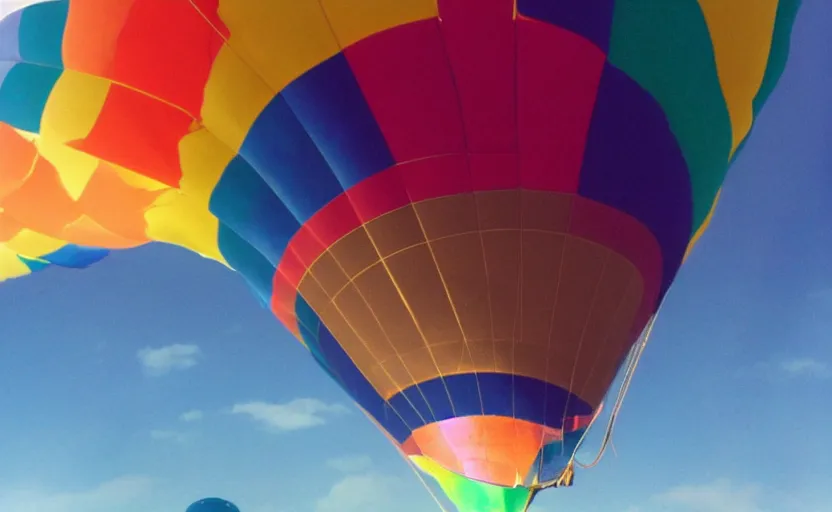 Prompt: hot air balloon flying through a double rainbow, illustration by dr seuss, oh the places you'll go