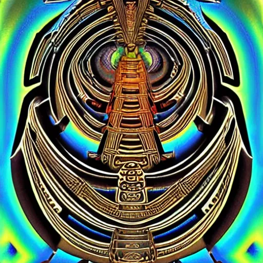 Prompt: mayan shiva, symmetrical, digital art, alex gray