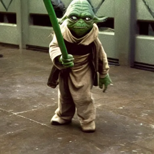 Prompt: Yoda training the Teenage Mutant Ninja Turtles