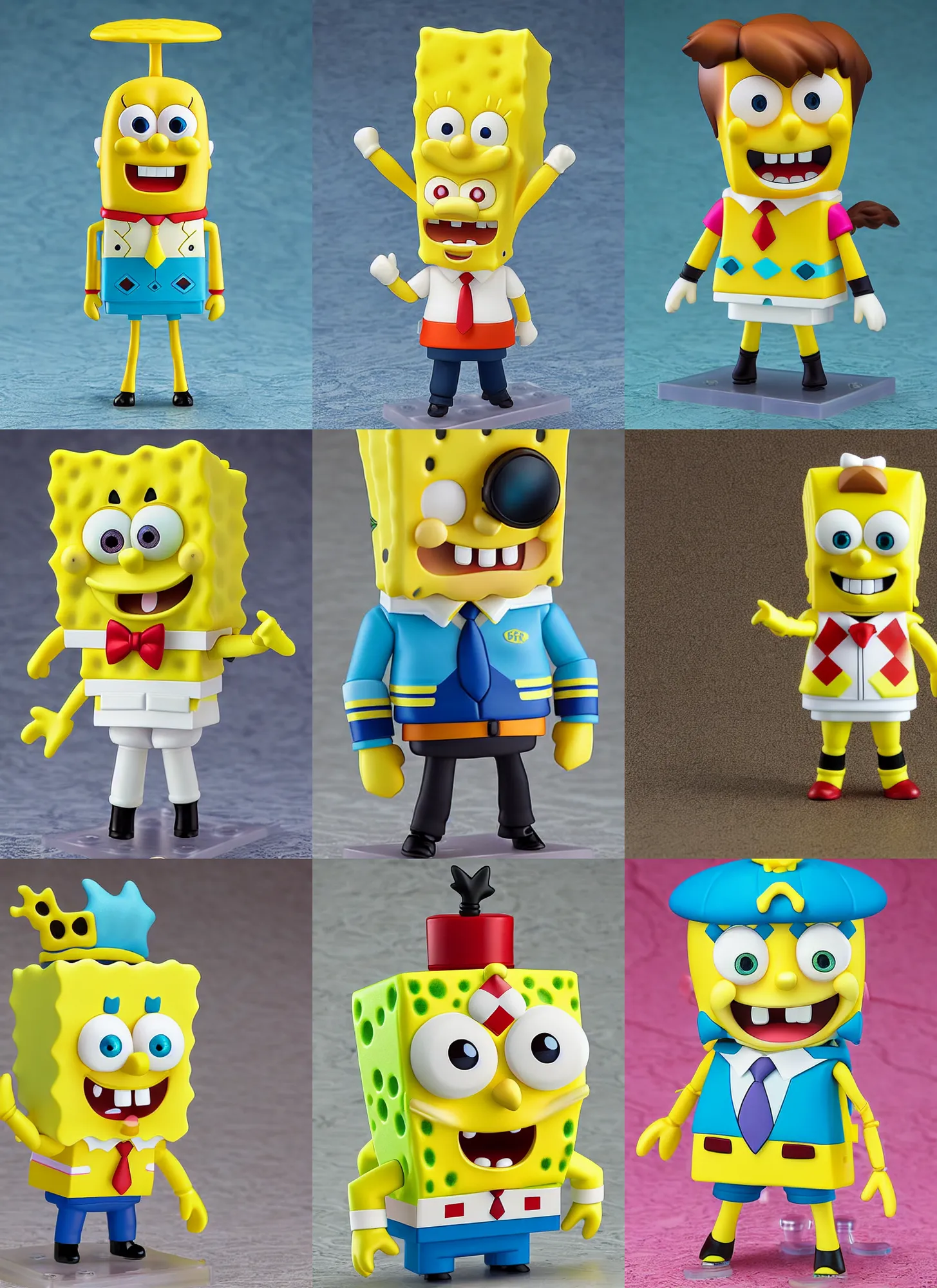 Prompt: a nendoroid of spongebob, detailed product photo