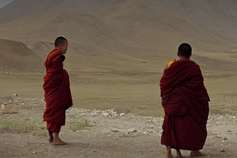 Image similar to movie of a monk in Tibet by Emmanuel Lubezki