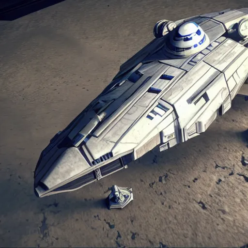 Prompt: a star wars spaceship cinematic, realistic, unreal engine 5