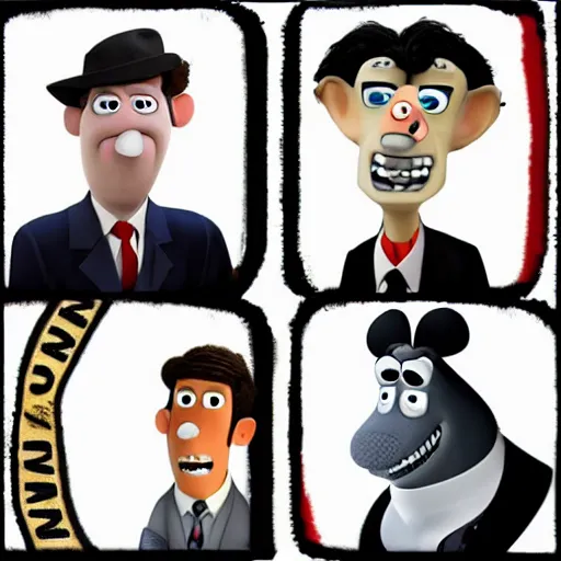 Image similar to the presidents as wallace and grommet style