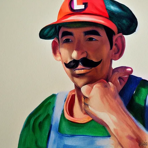 Image similar to luigi painted by wangjie li