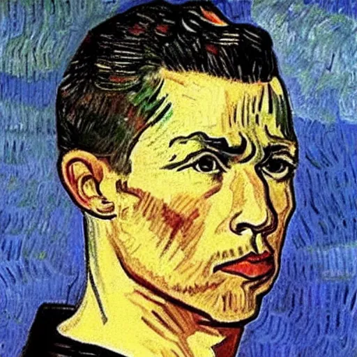 Image similar to cristiano ronaldo by van gogh,