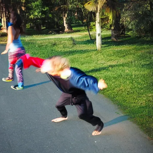 Prompt: longboard dancing