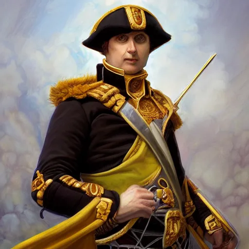 Image similar to Napoleon Bonaparte as a fantasy D&D character, portrait art by Donato Giancola and James Gurney, digital art, trending on artstation