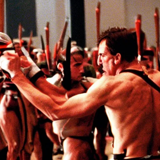 Image similar to Hoplites against Persians in American Psycho (1999)