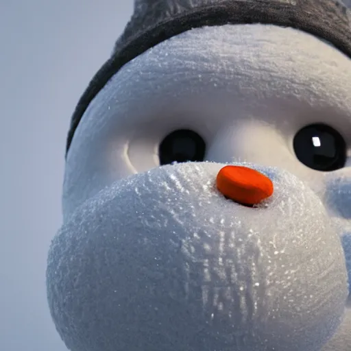 Image similar to a highly detailed humanoid snowman in business suit with black eyes and mouth, no nose, hyperrealism, professional, octane render, digital art