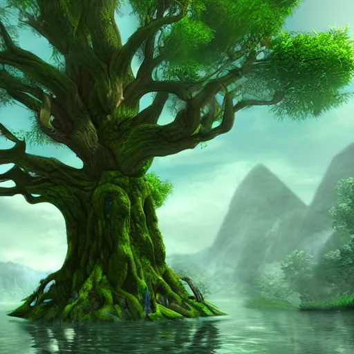 Image similar to ancient tree protector warcraft 3 digital art