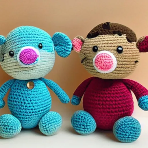 Image similar to cute crocheted plush toy