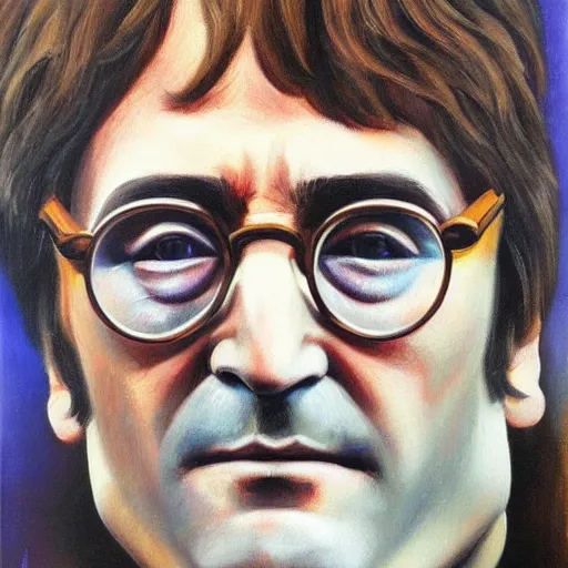 Image similar to John Lennon, oil Painting, HD, 4k, intricate detail