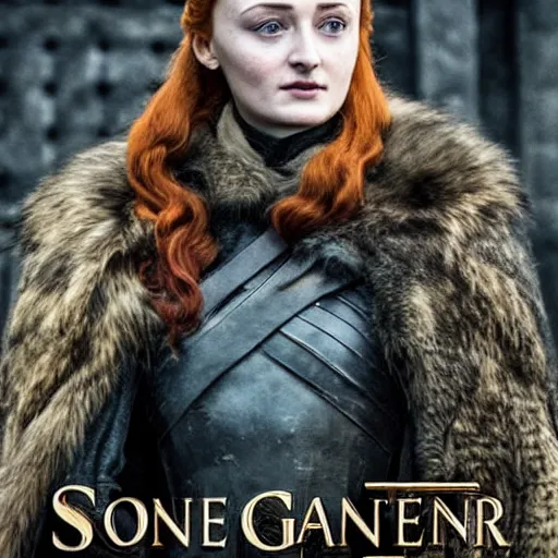 Image similar to sansa stark on northern recruitment poster, wwii propaganda style, game of thrones, high detail