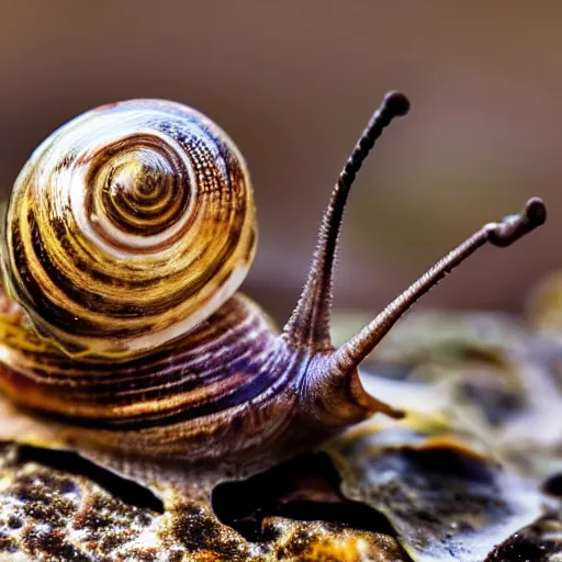 Image similar to photo of a snail, macro, bokeh