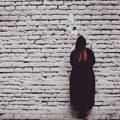 Image similar to a woman standing in front of a wall with a name on it, a stock photo by juan villafuerte, instagram, pre - raphaelitism, full body, contest winner, maximalist