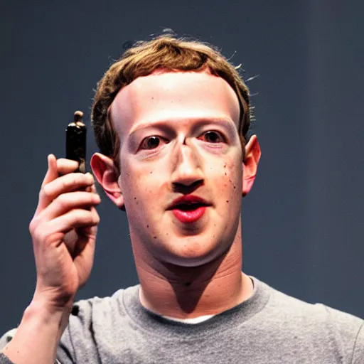 Prompt: mark zuckerberg smoking out of a crackpipe