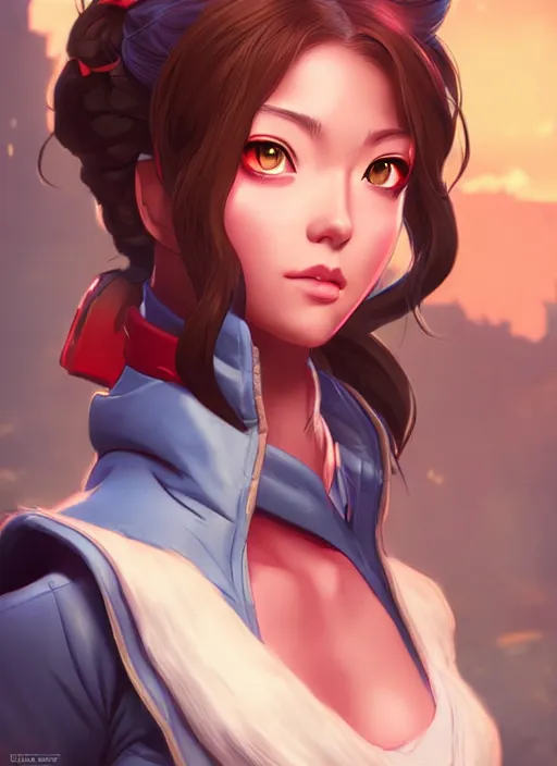 Prompt: Belle the Beast Princess in apex legends as an anime character digital illustration portrait design by Ross Tran, artgerm detailed, soft lighting