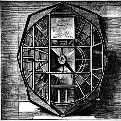 a sketch of a time machine by leonardo da vinci., Stable Diffusion