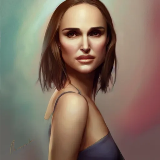 Image similar to portrait of natalie portman by charlie bowater