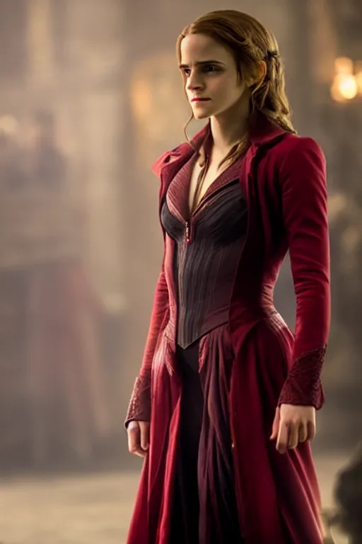 Image similar to Still of Emma Watson as Scarlett Witch