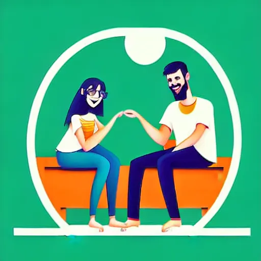 Image similar to couple happy on balcony with marijuana plant. centered median photoshop filter cutout vector behance artgem hd jesper ejsing!