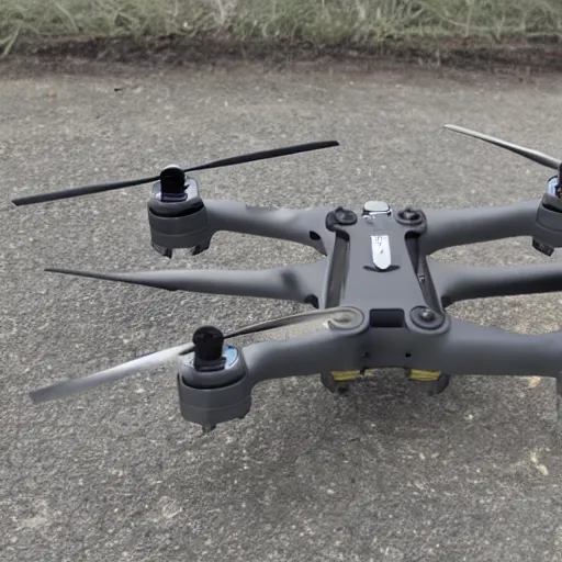 Image similar to brutalist military quadcopter