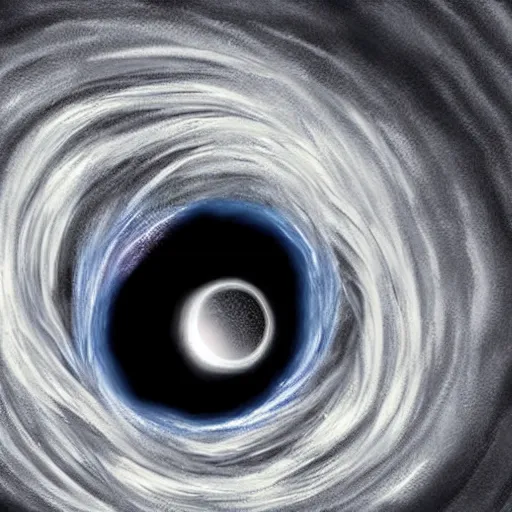 Image similar to highly detailed artwork of a black hole