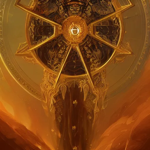 Image similar to a tarot card with symmetrically decorated edges in gold, fantasy art, in the style of greg rutkowski, illustration, epic, fantasy, cinematic, intricate, hyper detailed, artstation, concept art, smooth, sharp focus, ray tracing