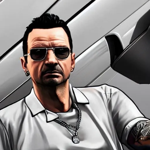 Image similar to Dave gahan as loading image of grand theft auto V.