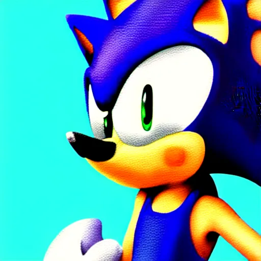 Prompt: a digital painting portrait of Sonic the Hedgehog, ghibli watercolor, 4K, gorgeous lighting, soft pastels