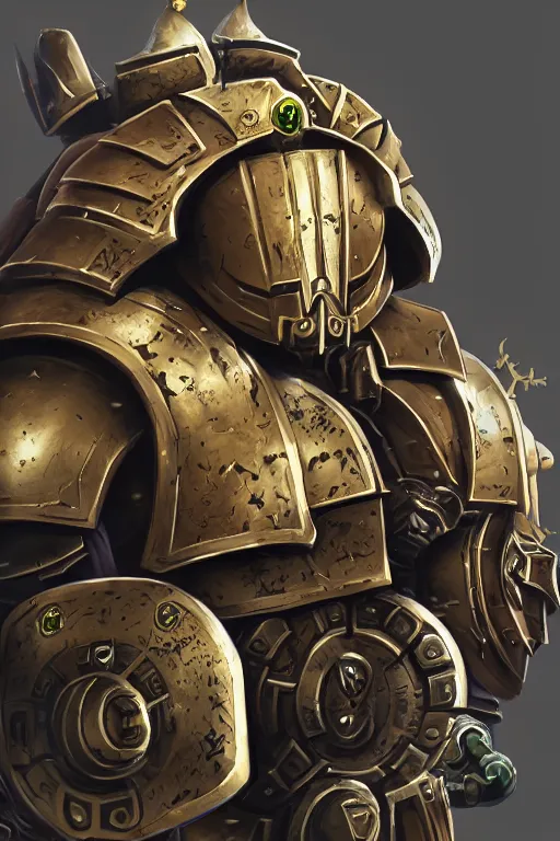 Image similar to armor portrait heros warhammer 4 0 k horus heresy fanart - the primarchs emperor by johannes helgeson animated with vfx concept artist & illustrator global illumination ray tracing hdr fanart arstation zbrush central hardmesh 8 k octane renderer