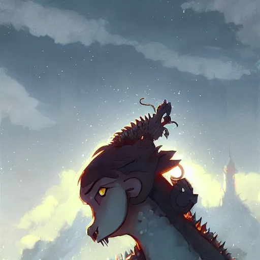 Image similar to a dwarf and a dragon drinking a beer | fantasy art | gapmoe kuudere moody lighting stunning bokeh highlights sharp contrast | trending pixiv fanbox | by greg rutkowski makoto shinkai takashi takeuchi studio ghibli