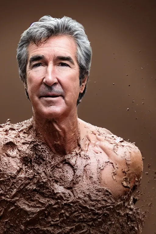 Prompt: cinematic still randy mantooth covered in mud squeezing out of a giant hole made of flesh and hair, 4 k, dramatic lighting