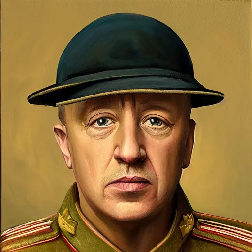 Prompt: “Oil painting of Mark Knopfler as a World War 1 general, 4k”