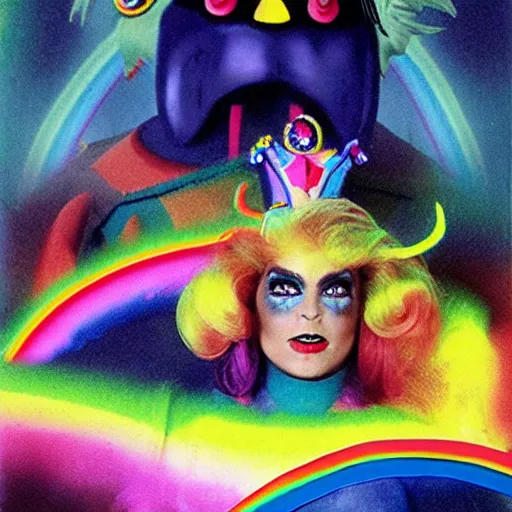 Image similar to Rainbow Brite fights Murky and Lurky