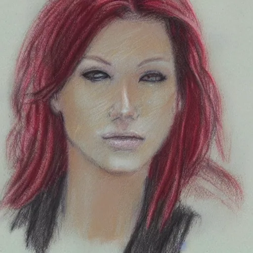 Image similar to Pastel sketch of Claire Redfield