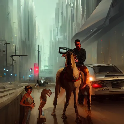 Prompt: gta : dubai, by wenjun lin