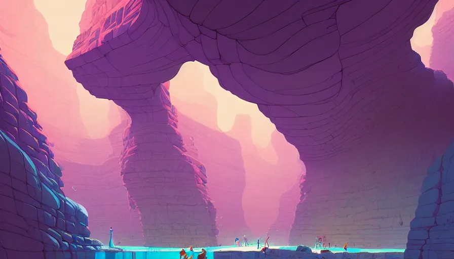 Image similar to natural cave wall, dynamic light, illustration by josan gonzales and moebius, rhads, clean thick line, comics style,