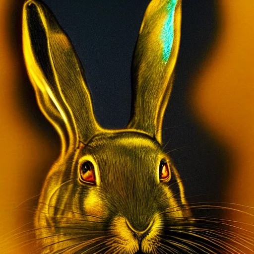 Image similar to the golden hare, by kit williams dramatic lighting, smooth, sharp focus, extremely detailed