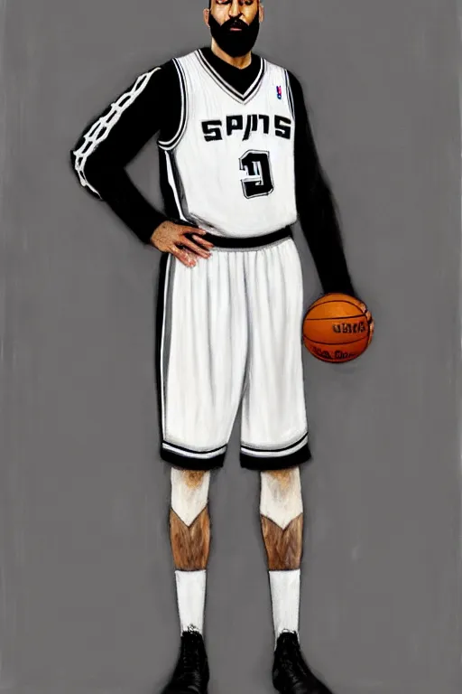 Image similar to full body portrait of the dictator of the san antonio spurs, 1 8 8 9, in full military garb, silver, black, white, greg popovich, oil on canvas by william sidney mount, trending on artstation