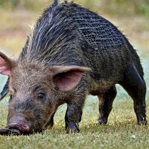 Image similar to photo of a hybrid between a boar and an alligator