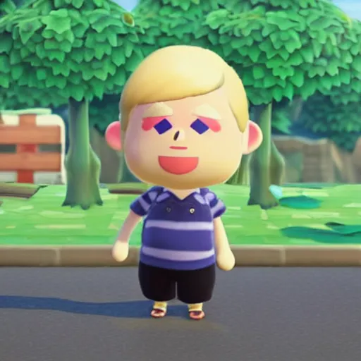 Image similar to boris johnson as an animal crossing villager. animal crossing new horizons, octane render