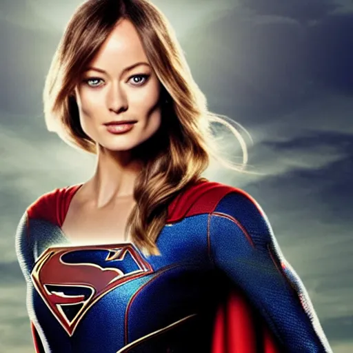 Prompt: Olivia Wilde as Supergirl