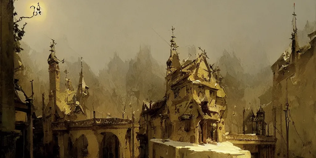 Image similar to gorgeous Carl Spitzweg painting, artstation