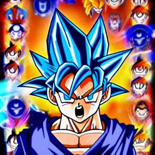 Image similar to goku emoji times seven