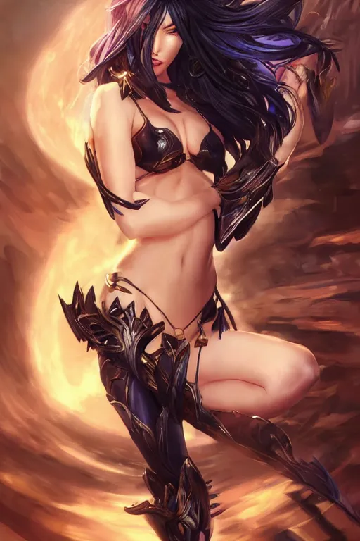 Image similar to Megan Fox in a blade and soul spinoff artbook rendered by the artist Taran Fiddler, Joe Madureira, Nadezhda Tikhomirova, Jiyun Chae, Lê Long, trending on Artstation by Hyung Tae Kim, artbook, Stanley Artgerm Lau, WLOP, Rossdraws , James Gurney