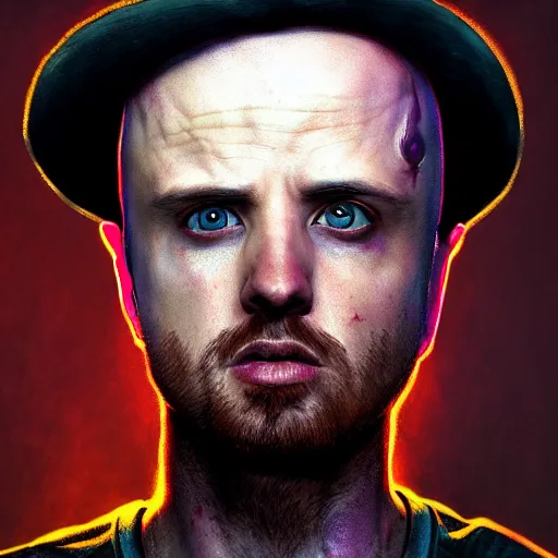 Image similar to Jesse Pinkman, full body shot, zombie killer, butcher, portrait, fantasy, beautiful face, medieval, vivid colors, elegant, concept art, sharp focus, digital art, Hyper-realistic, 4K, Unreal Engine, Highly Detailed, HD, Dramatic Lighting by Brom, trending on Artstation