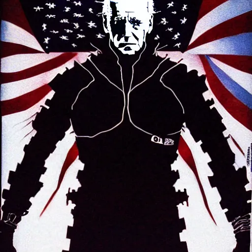 Image similar to Joe Biden looking sinister, by Tsutomu Nihei, highly detailed