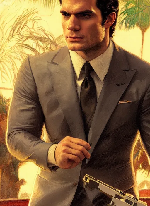 portrait of henry cavill as james bond, casino, key, Stable Diffusion