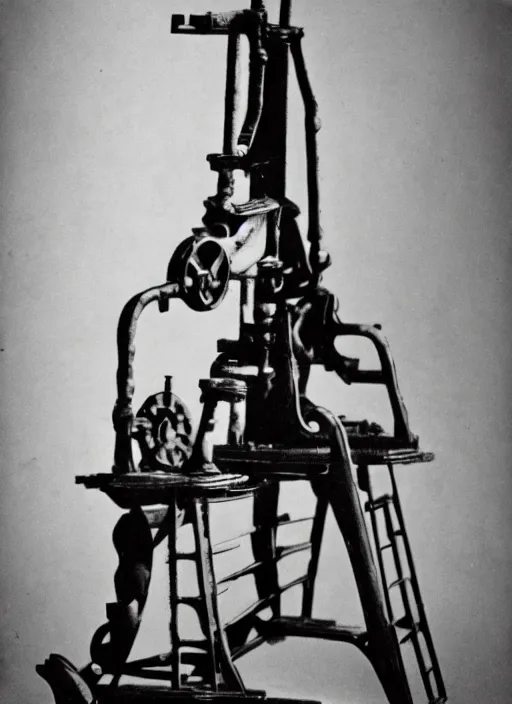Image similar to 1 8 8 5 photo of a steampowered riveted glados from portal 2, daguerrotype, high quality